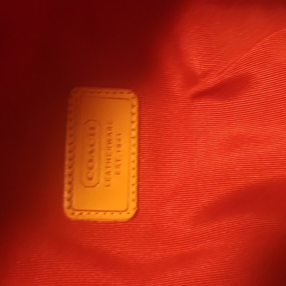 Coach Blue and Red Patterned Hat with Tan Band - Picture 3 of 6